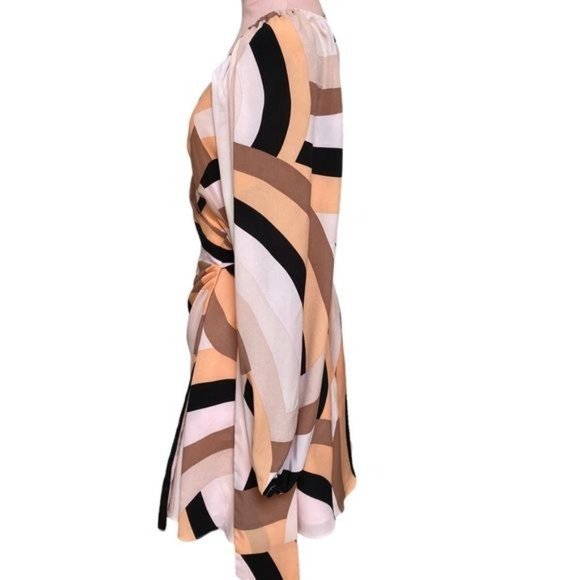 Anthropologie Hutch Geo Wrap Mini Dress in Pink Combo Size XS NWOT - Picture 10 of 16